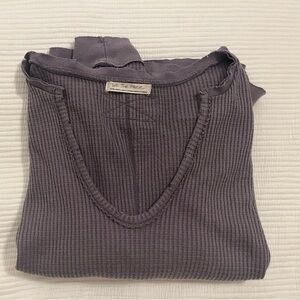 We The Free Purple Ribbed Top